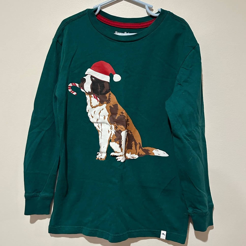 Tommy Bahama Boys St. Bernard Christmas Long Sleeve Tee - M(7/8)